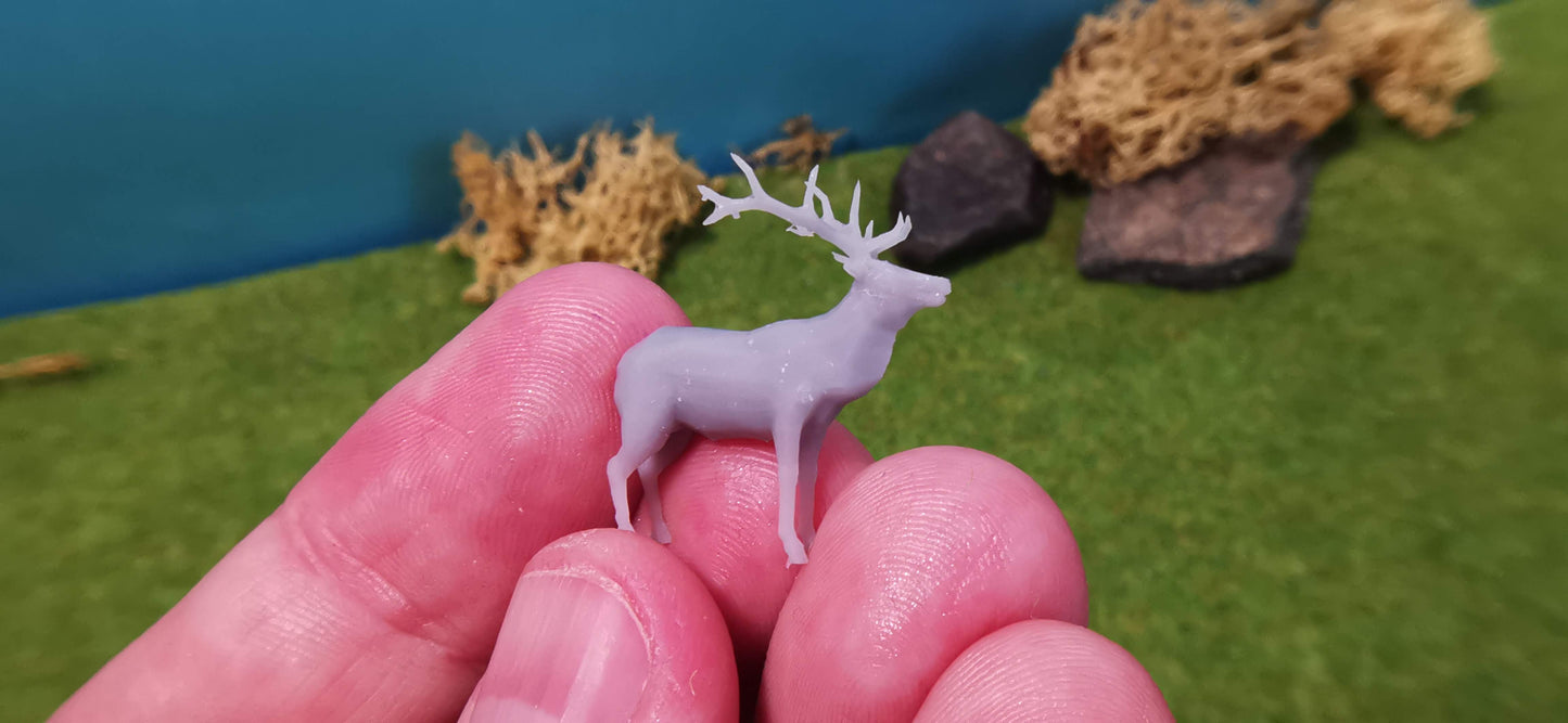 Hirsch Rotwild aus Resin 1:87 (H0) - bemalt oder unbemalt