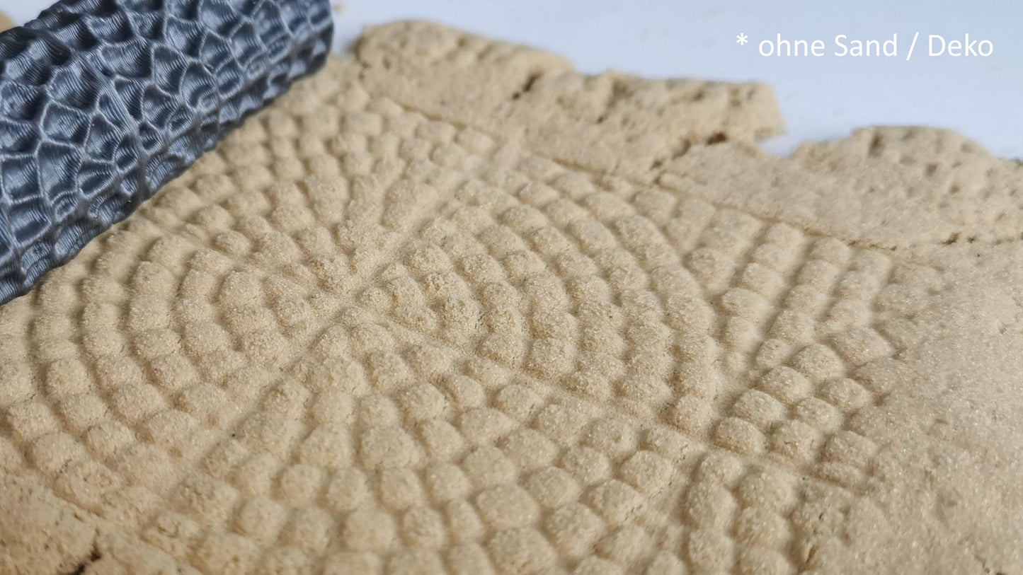 Strukturroller "Hofplatz" Ornamente Kopfsteinpflaster Marktplatz