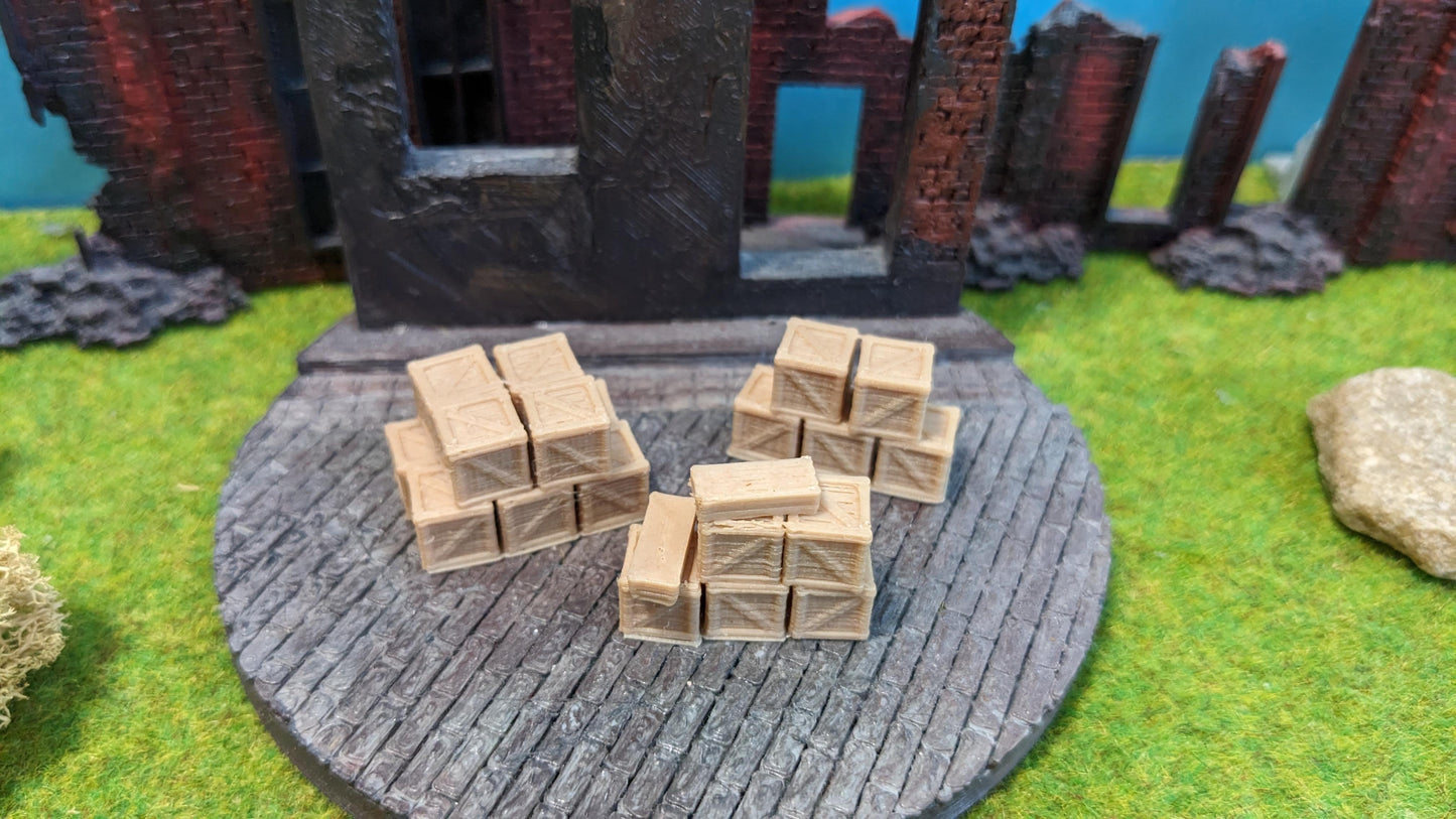 3x Holzkisten Stapel Transportboxen als Ladegut