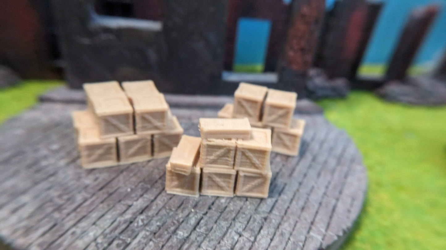 3x Holzkisten Stapel Transportboxen als Ladegut