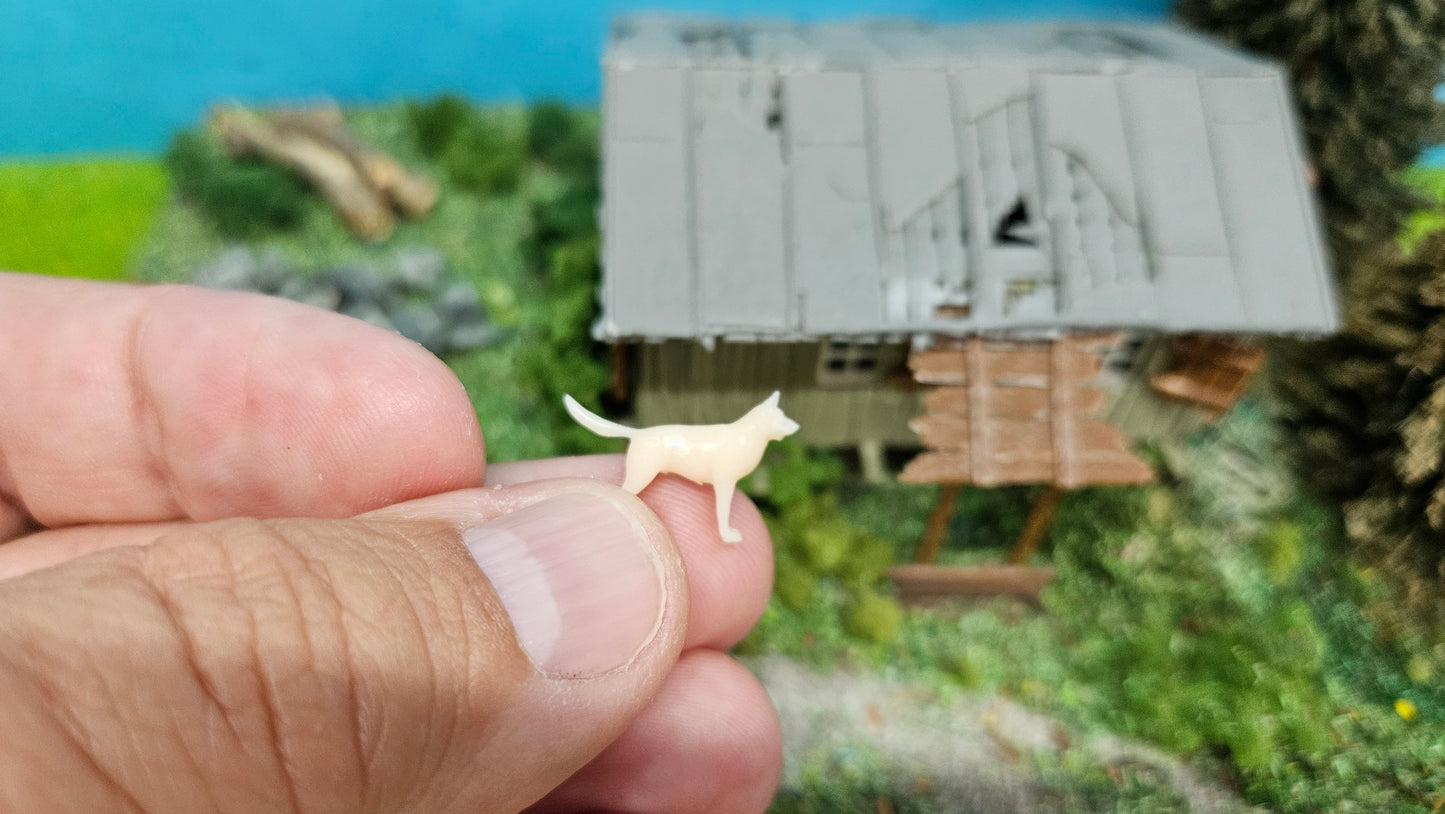 Husky Hund aus Resin 1:87 (H0) - bemalt oder unbemalt