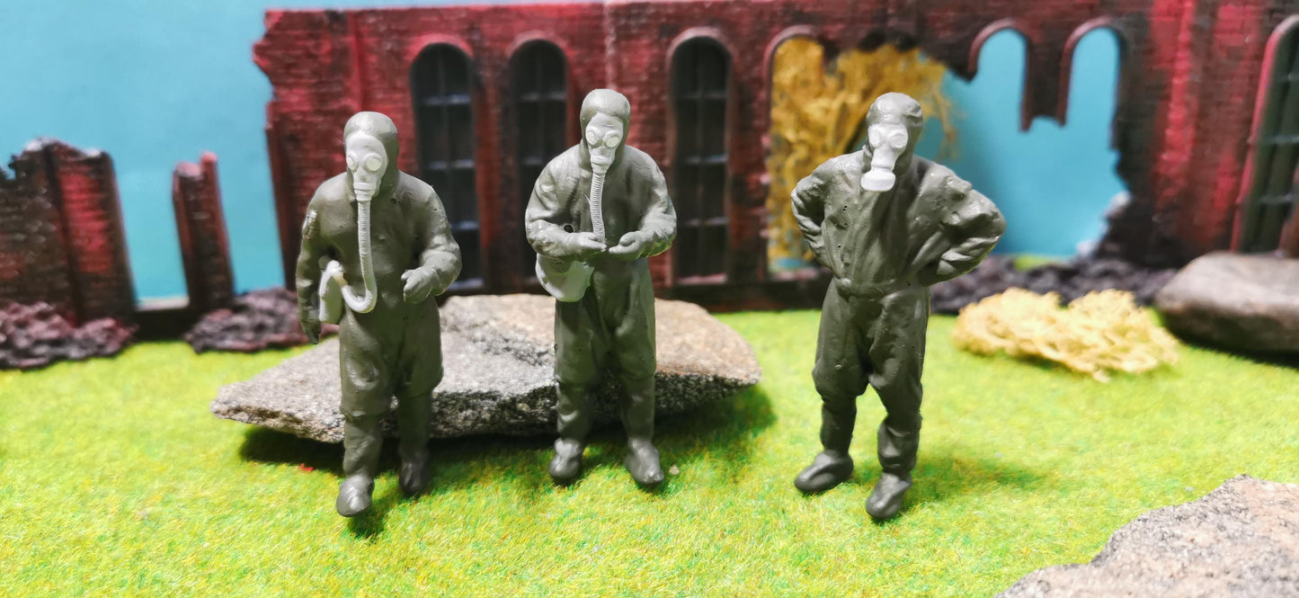 3x Tschernobyl Liquidator Figuren aus Resin