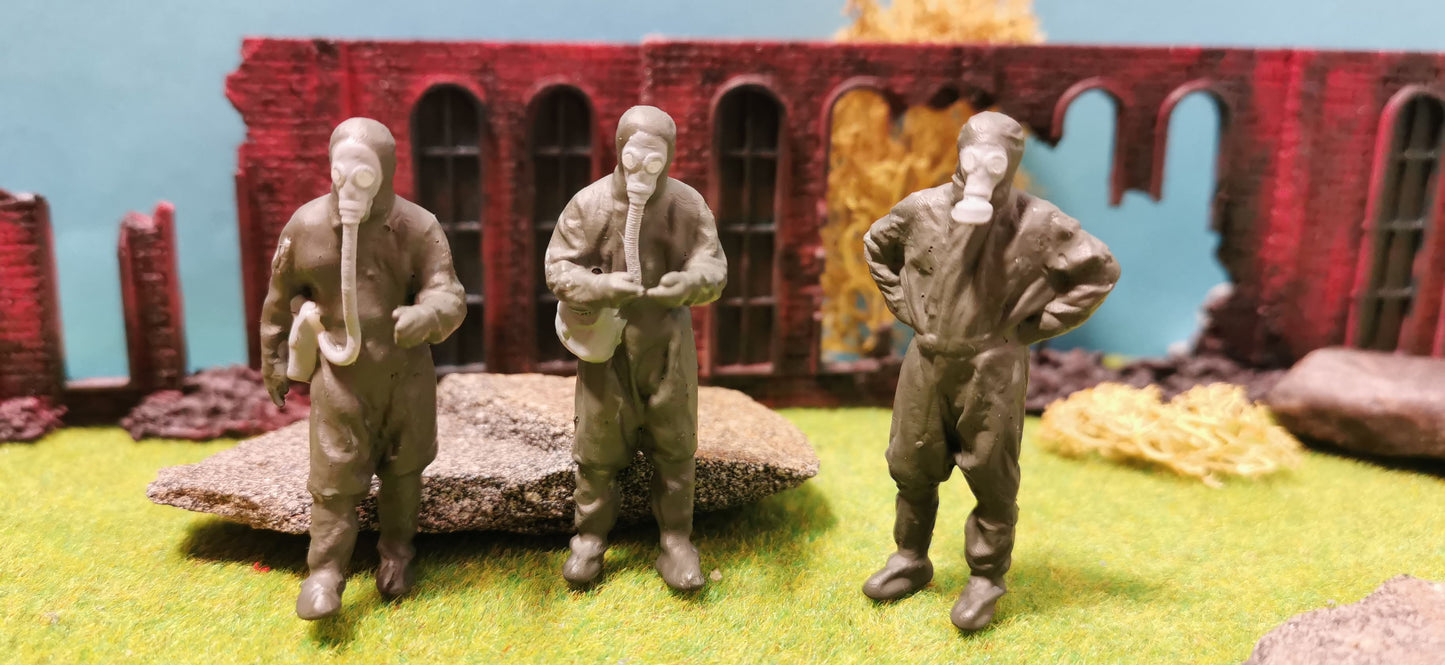 3x Tschernobyl Liquidator Figuren aus Resin
