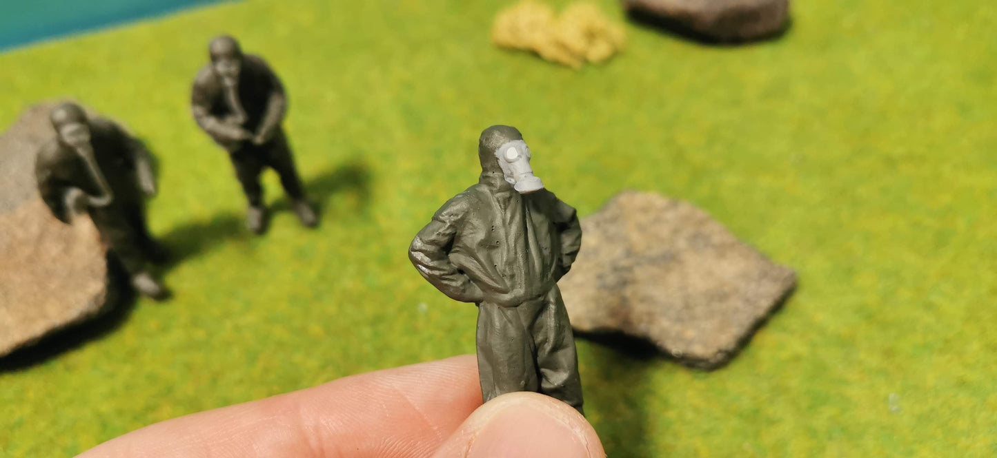 3x Tschernobyl Liquidator Figuren aus Resin