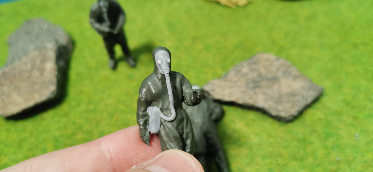3x Tschernobyl Liquidator Figuren aus Resin