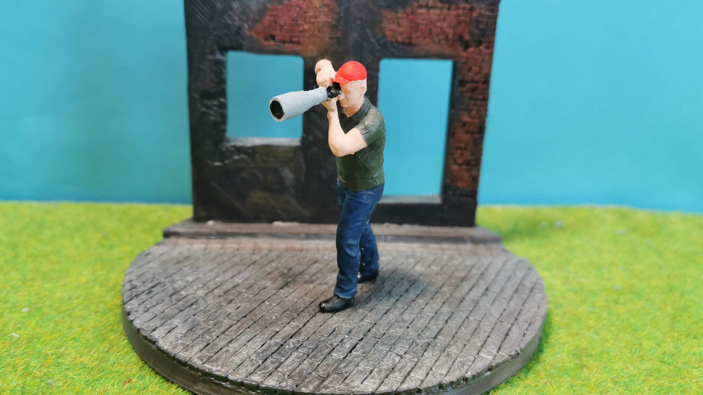 Sportfotograf Fotografen Figur aus Resin - wahlweise bemalt