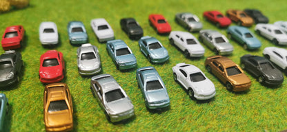 Farbige Modellautos für Spur TT (1:100), Spur N (1:160), Spur Z (1:220)