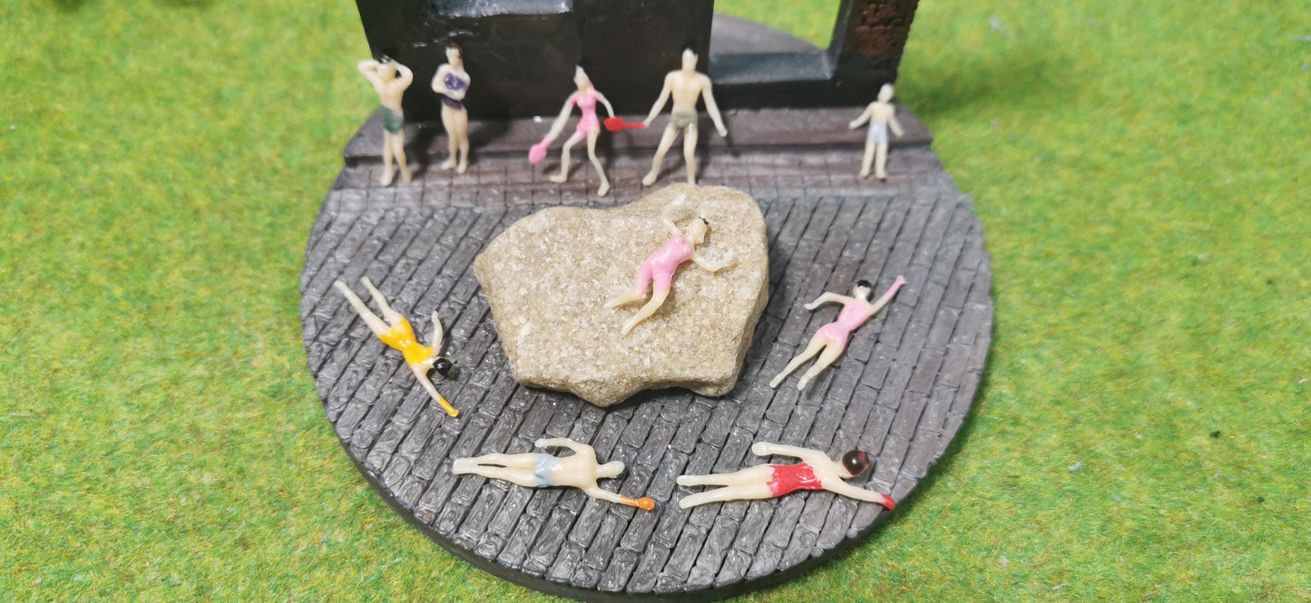 10x Strand Urlaub Sommer Figuren inkl. Schwimmer 1:100 / 1:87