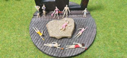 10x Strand Urlaub Sommer Figuren inkl. Schwimmer 1:100 / 1:87