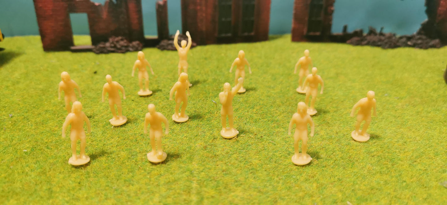 26x Fussballer Figuren 1:87 (Spur H0) Fussball Soccer - unbemalt