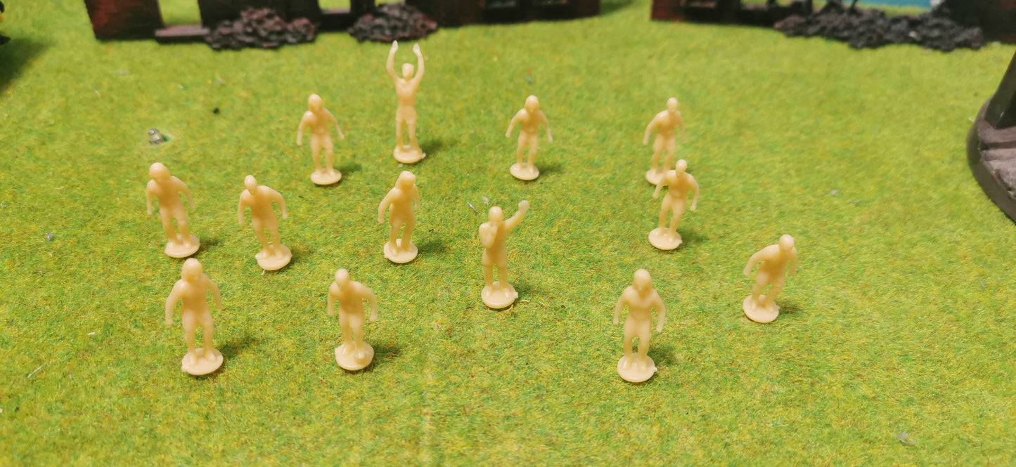 26x Fussballer Figuren 1:87 (Spur H0) Fussball Soccer - unbemalt