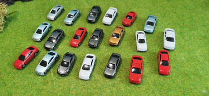 Farbige Modellautos für Spur TT (1:100), Spur N (1:160), Spur Z (1:220)