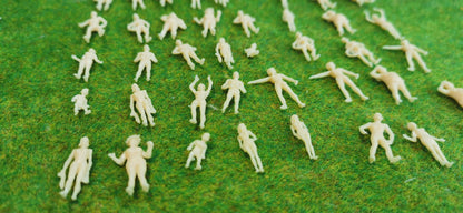 40x Strand Urlaub Sommer Figuren 1:87 (Spur H0) - unbemalt