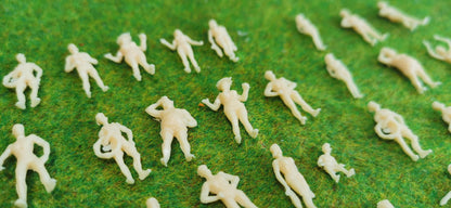 40x Strand Urlaub Sommer Figuren 1:87 (Spur H0) - unbemalt