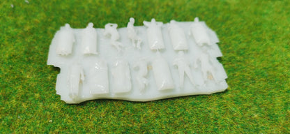 14x schlafende Figuren 1:87 Spur H0 für Schlafwagen, Schlafwaggon - Made in Germany