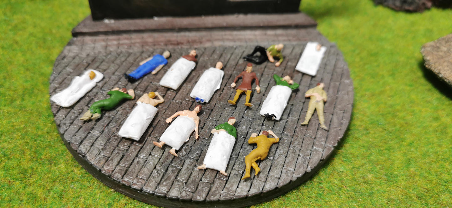 14x schlafende Figuren 1:87 Spur H0 für Schlafwagen, Schlafwaggon - Made in Germany