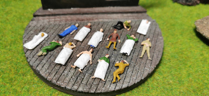 14x schlafende Figuren 1:87 Spur H0 für Schlafwagen, Schlafwaggon - Made in Germany