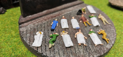 14x schlafende Figuren 1:87 Spur H0 für Schlafwagen, Schlafwaggon - Made in Germany