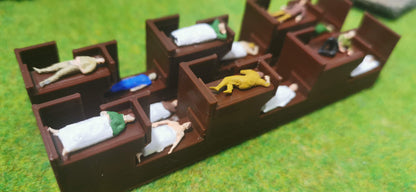 14x schlafende Figuren 1:87 Spur H0 für Schlafwagen, Schlafwaggon - Made in Germany