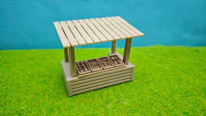 Marktstand Wochenmarkt Stand Verkaufsstand aus Holzfilament