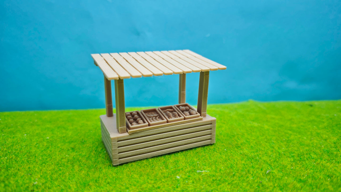 Marktstand Wochenmarkt Stand Verkaufsstand aus Holzfilament