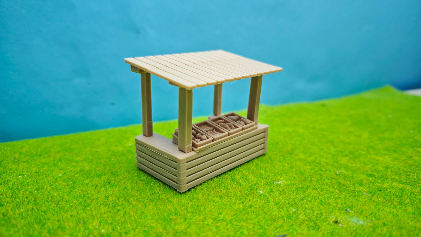 Marktstand Wochenmarkt Stand Verkaufsstand aus Holzfilament