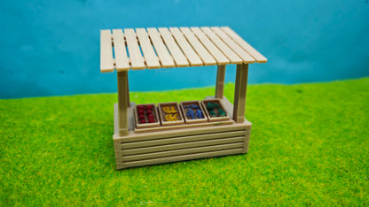 Marktstand Wochenmarkt Stand Verkaufsstand aus Holzfilament