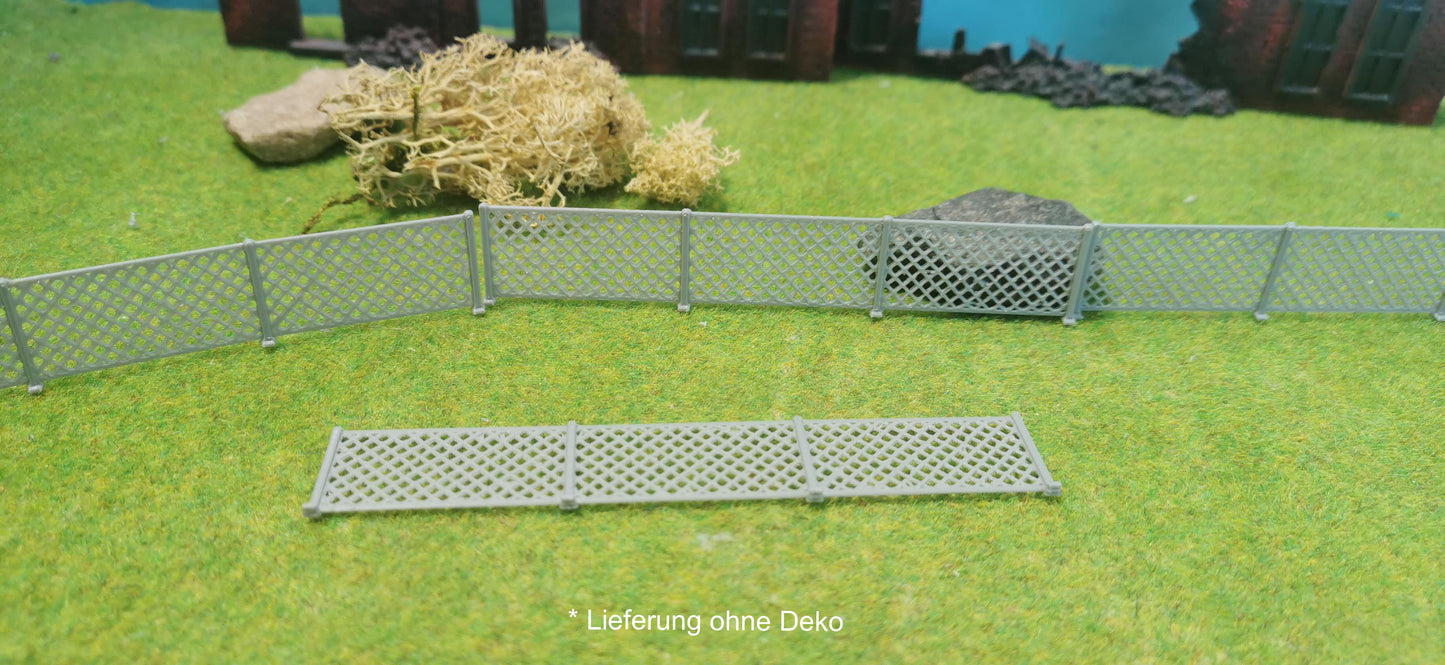 5 Stück Industrie Metallzaun Sicherheitszaun in silber/grau