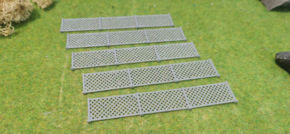 5 Stück Industrie Metallzaun Sicherheitszaun in silber/grau