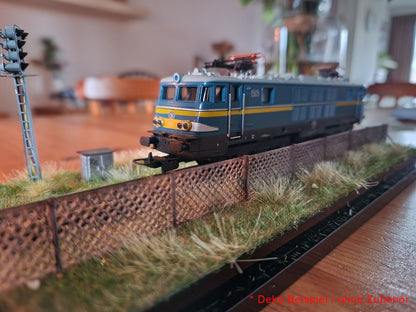 5 Stück Industrie Metallzaun Sicherheitszaun in silber/grau