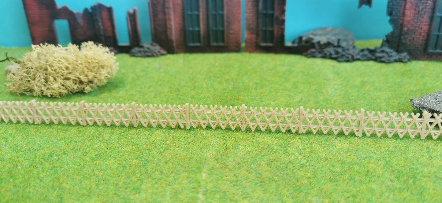 10 Stück Jägerzaun Holzzaun im dunklen Holzlook