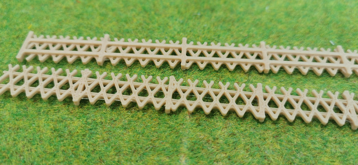 10 Stück Jägerzaun Holzzaun im dunklen Holzlook