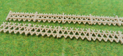 10 Stück Jägerzaun Holzzaun im dunklen Holzlook