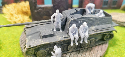 6x Resin Figuren Soldaten "Jagdpanzer Besatzung" Wehrmacht WW2
