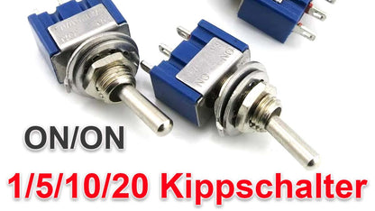 Miniatur Kippschalter Schalter 3-Pin EIN/AUS EIN/EIN Schaltung