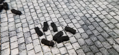 Kohlebriketts Brikett Kohle schwarz Kunststoff