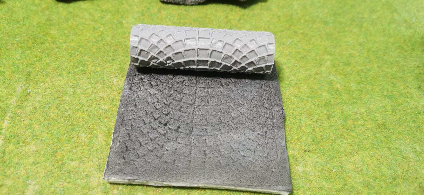 Strukturwalze Walze "Kopfsteinpflaster Bogen" Modellbau