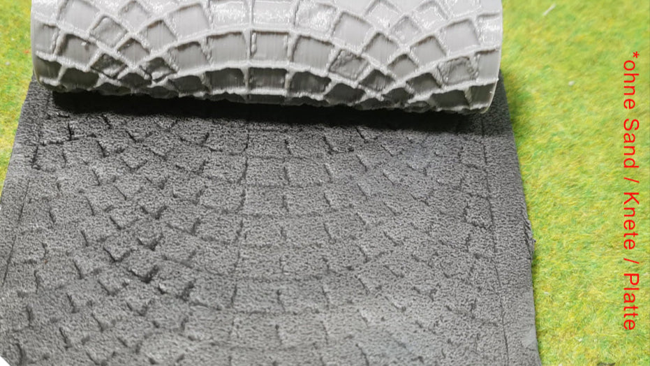 Strukturwalze Walze "Kopfsteinpflaster Bogen" Modellbau