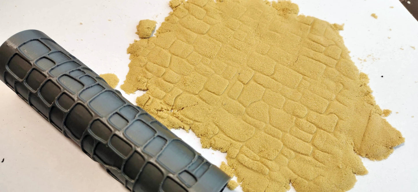 Kopfsteinpflasterwalze #2 "Kopfsteinpflaster Steg" Pflasterwalze für Modellbau