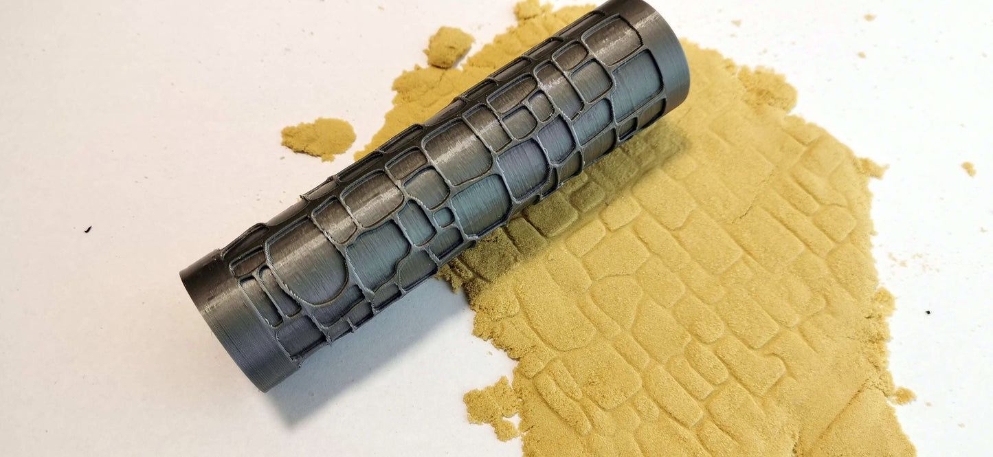 Kopfsteinpflasterwalze #2 "Kopfsteinpflaster Steg" Pflasterwalze für Modellbau