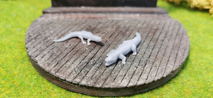 2x Krokodil Aligatoren Set aus Resin 1:87 (H0) - bemalt oder unbemalt