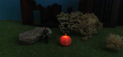 Halloween Kürbis mit spezieller Feuer LED