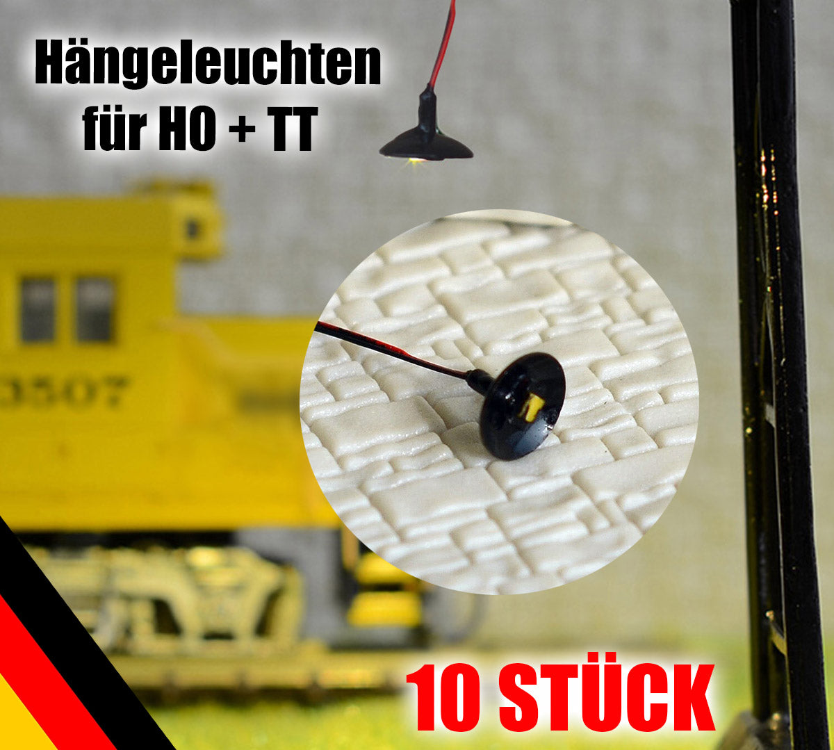 10x Hängeleuchte LED Straßenlampen Deckenlampen für H0 TT Häuser