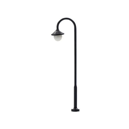 10 Stück LED Straßenlampen Bogenleuchten 4,5cm Bogenlampen für H0 TT schwarz