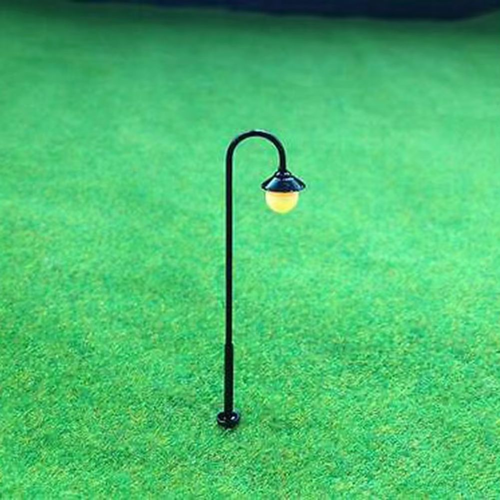 10 Stück LED Straßenlampen Bogenleuchten 4,5cm Bogenlampen für H0 TT schwarz