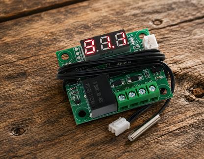 Digital Temperaturregler Thermostat W1219 12V 20A mit Fühler LED Anzeige