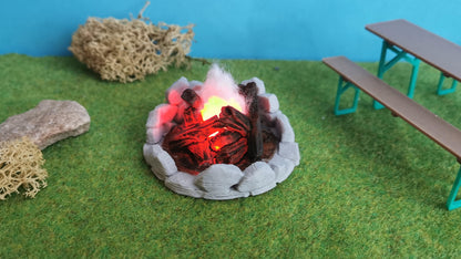 Lagerfeuer für Spur G mit LED Brandflackern (1:22,5)