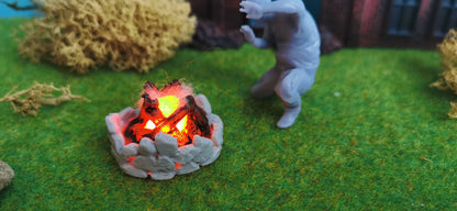 Lagerfeuer für Spur 1 (1:32) oder 1:35 mit LED Brandflackern