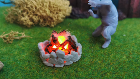 Lagerfeuer für Spur 0 (1:45) mit LED Brandflackern
