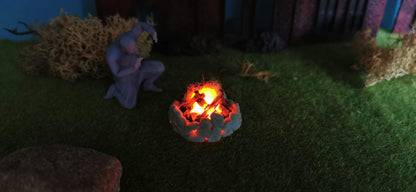 Lagerfeuer für Spur 1 (1:32) oder 1:35 mit LED Brandflackern